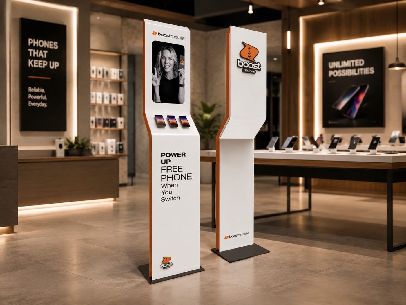 Curved merchandising shelves