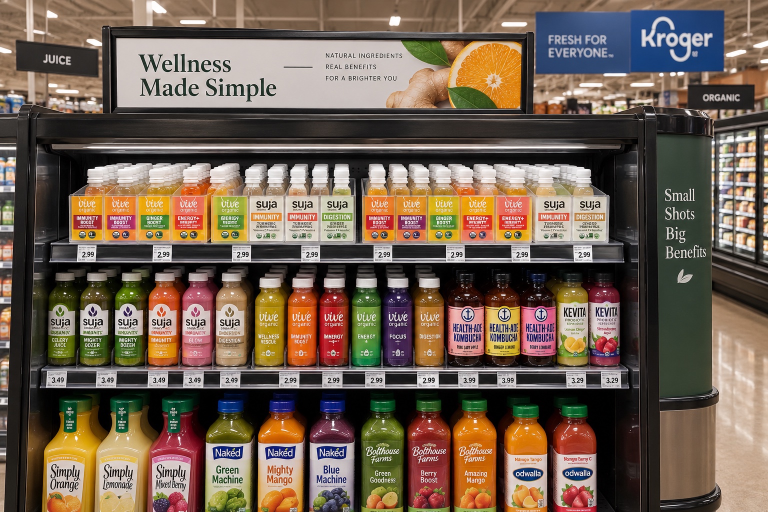 Suja Organic refrigerated display
