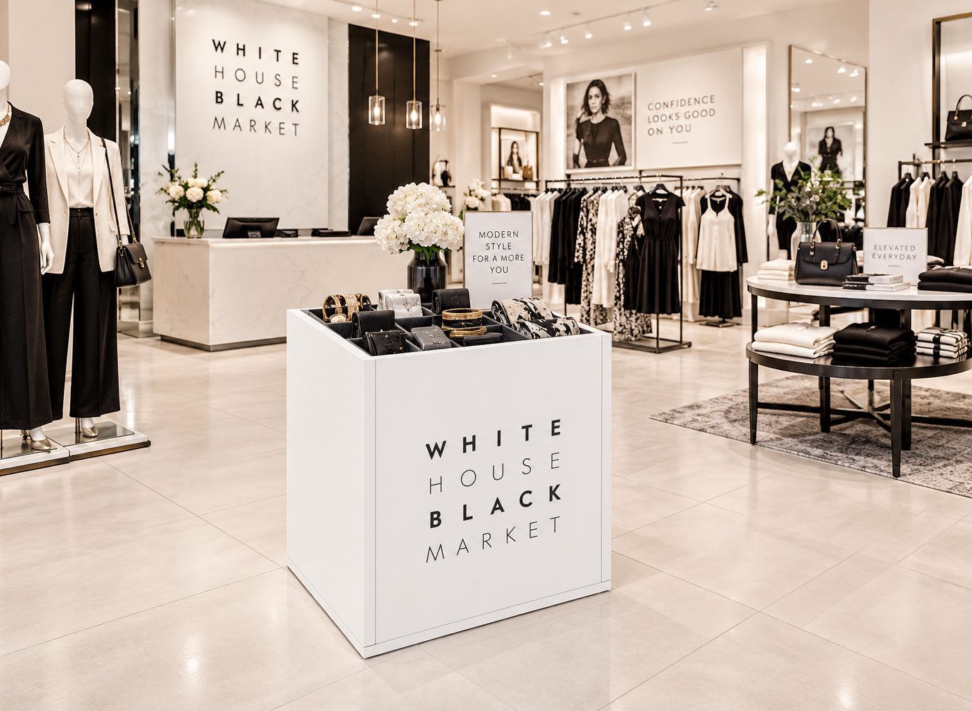 White House Black Market display table