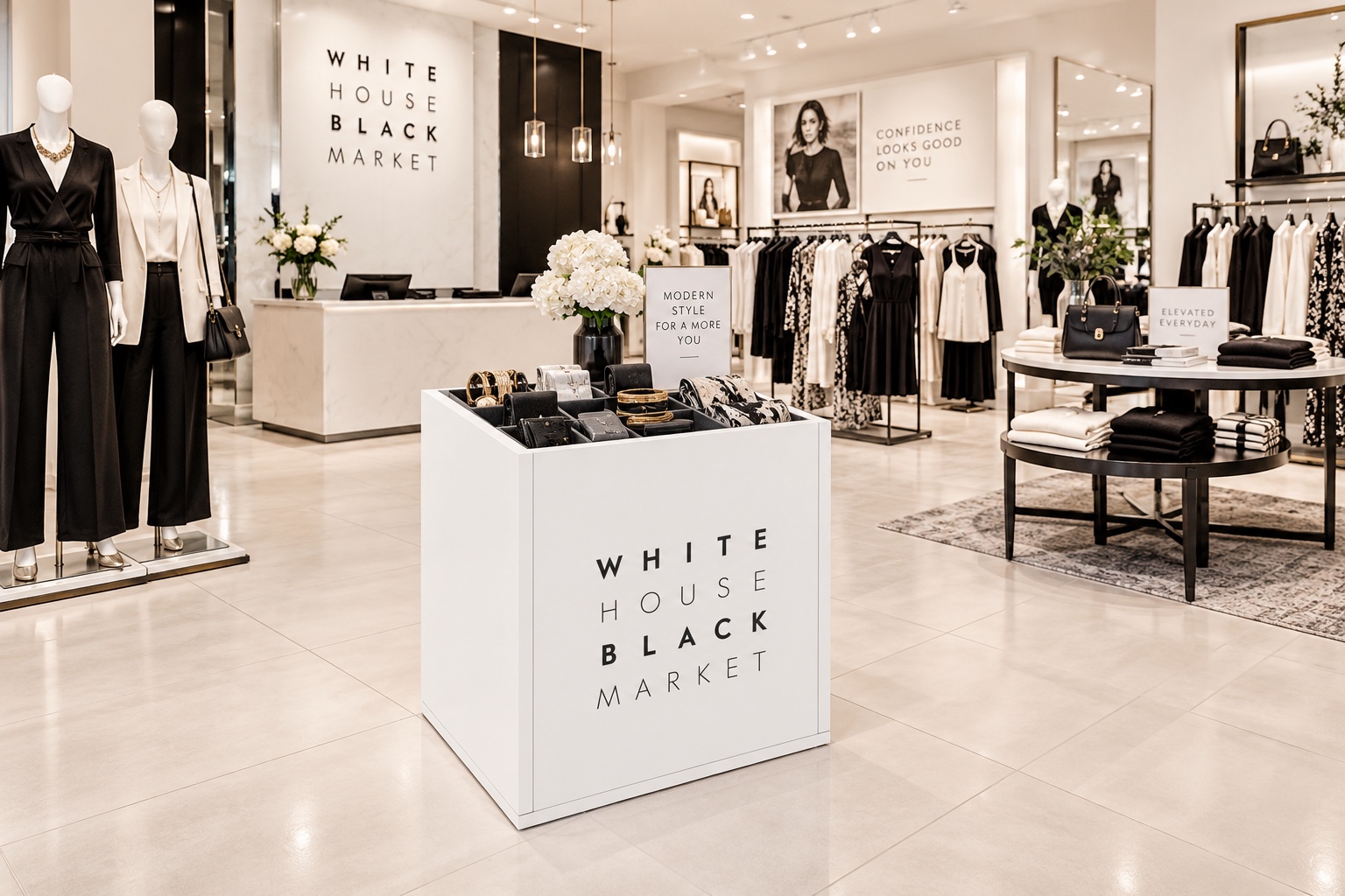 White House Black Market display table