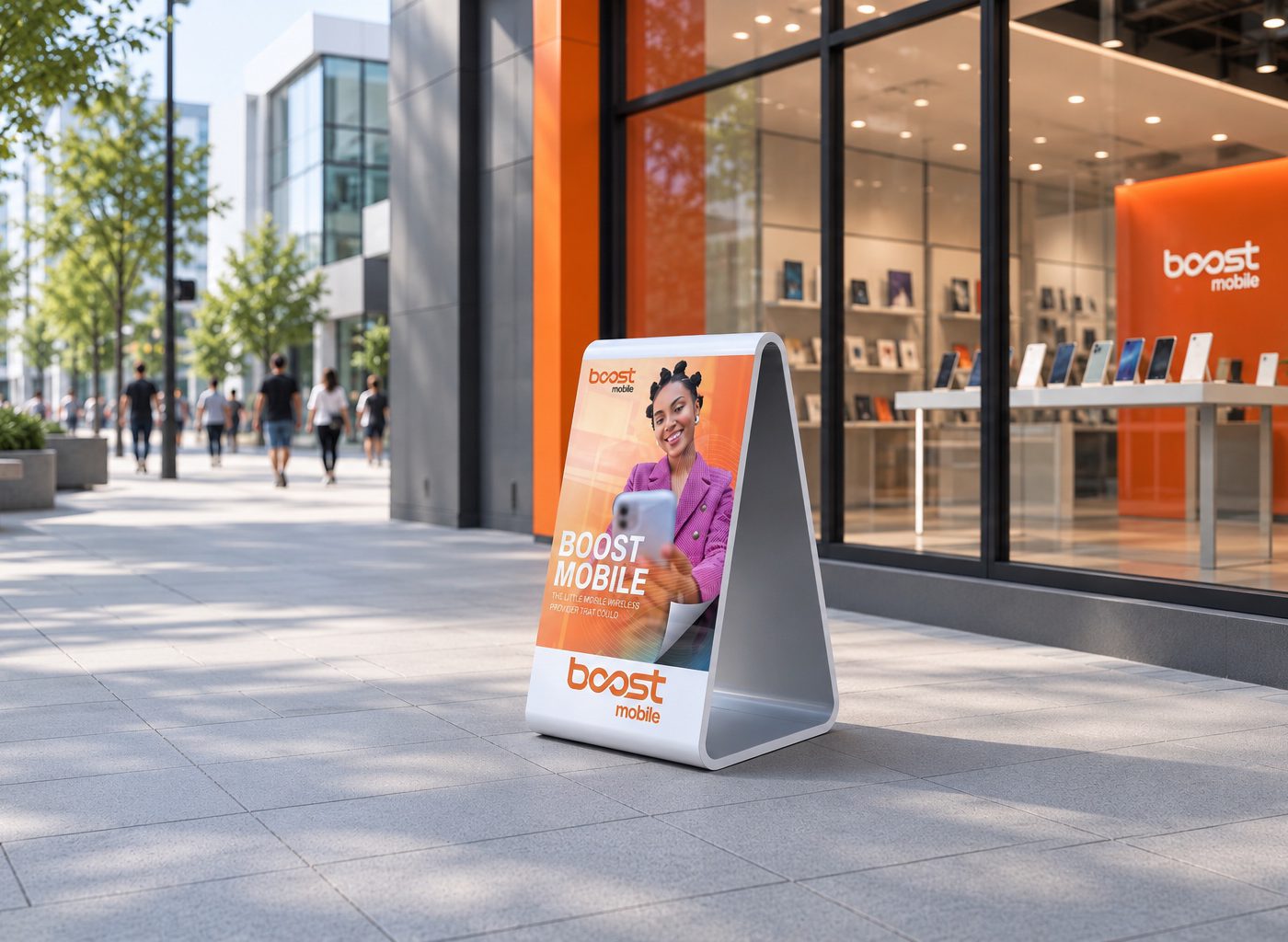 Boost Mobile retail fixture