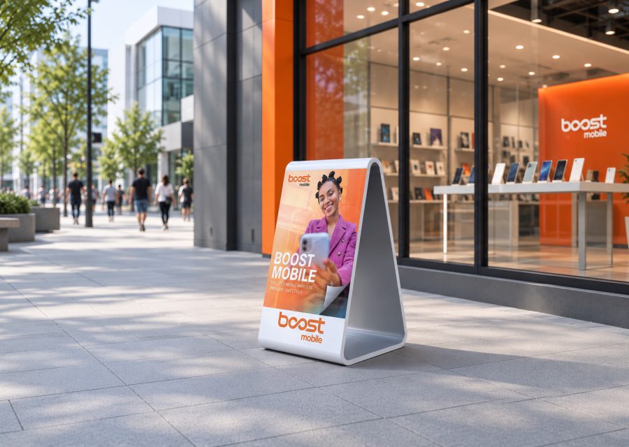 Boost Mobile retail fixture