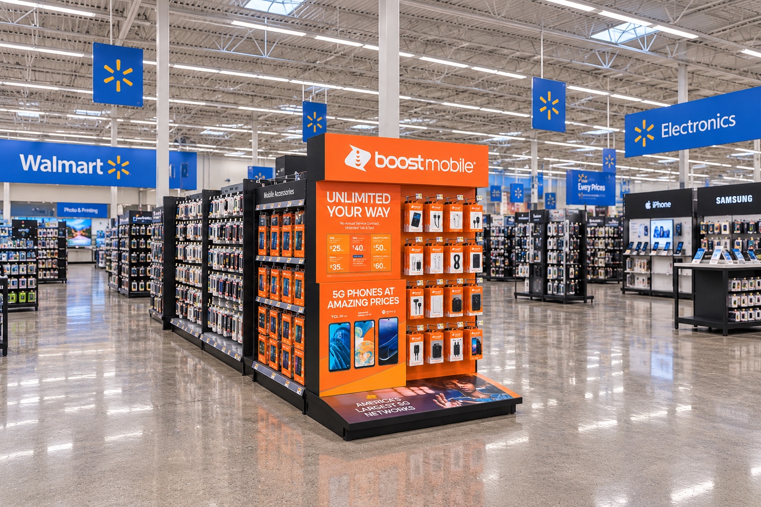 Featured retail merchandising wall